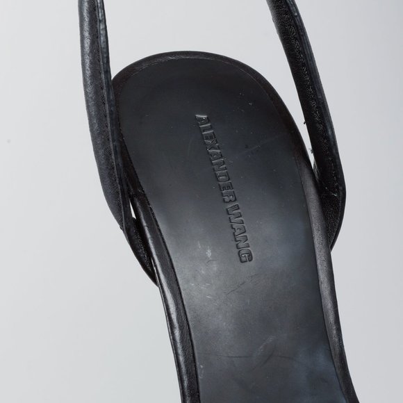 Alexander Wang Matte Black Leather Sandal - Picture 6 of 9
